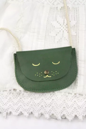 Sac cuir Minette - cuir Vert agave