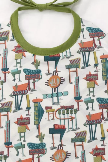 Bavoir Barnabé aime le café éponge Liberty made in France Jim