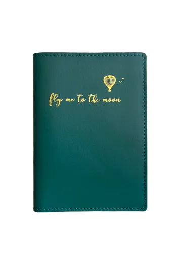 Etui Passeport cuir - teal