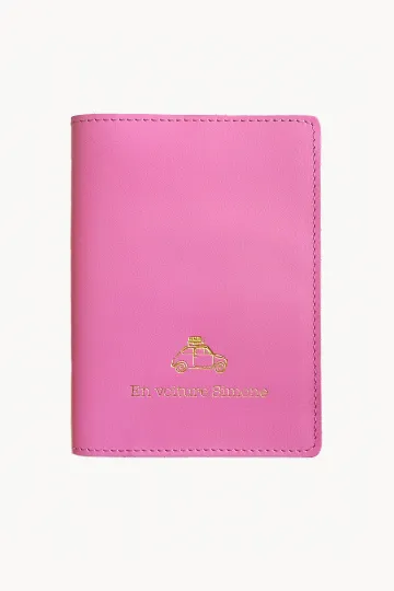 Etui papiers voiture cuir - Bubble gum