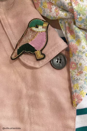 Bijou brodé - Oiseau