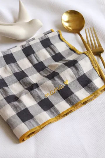 Serviette de Table réglisse - Mama  ❤