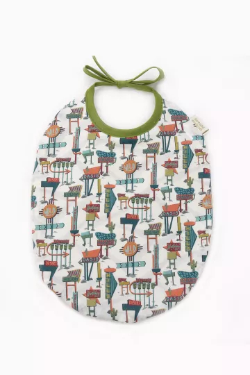 Bavoir Barnabé aime le café éponge Liberty made in France Jim