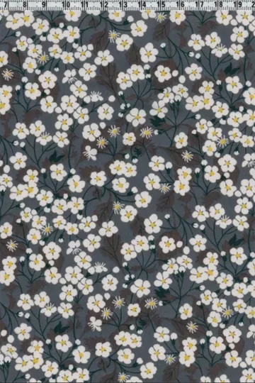 Coupons de tissu Liberty - Mitsi gris foncé 20*74