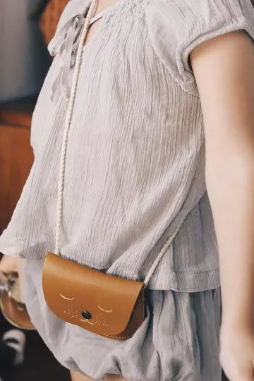 sac chat fille rose cordon blanc