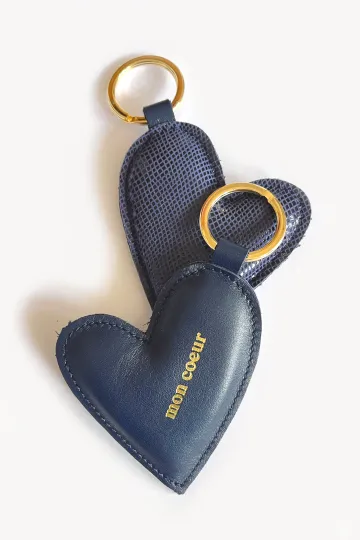Porte clé Coeur - Blue Night - Mon coeur