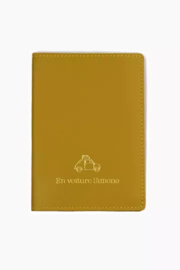 Etui papier permis de conduire cuir Barnabé aime le café made in france