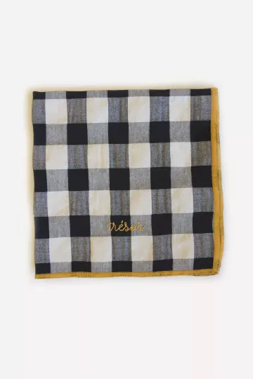 Serviette de Table vichy brodée - Trésor