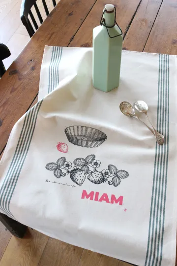 TORCHON DE CUISINE SÉRIGRAPHIÉ - Tartelette