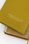 agenda semainier 2024 cuir jaune Made in france Barnabe aime le café