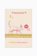 Carton invitation anniversaire - 8 cartes Chat