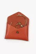 Mini pochette cuir - Coeur tomette