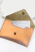 porte carte CB cuir irisé cuivré Barnabé aime le café fabrication française