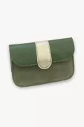 Portefeuille femme - Pipa - cuir vert Agave