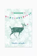 Carton invitation anniversaire - 8 cartes Biche