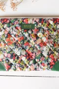 housse ipad molletonnée Liberty fleurs et cuir femme barnabé aime le café made in france