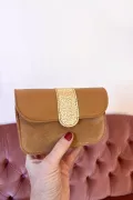 portefeuille femme 100% cuir caramel doré Barnabé aime le café production française zoom
