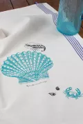 TORCHON DE CUISINE SÉRIGRAPHIÉ - Coquille St Jacques