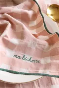 Serviette de Table rose macaron - ma bichette