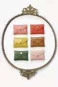 Mini pochette cuir - vert Agave