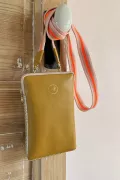 Pochette téléphone Charlie - cuir Safran