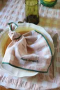 Serviette de Table rose macaron - mon amour