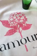 TORCHON DE CUISINE SÉRIGRAPHIÉ - Hortensia