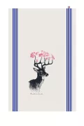 TORCHON DE CUISINE SÉRIGRAPHIÉ - cerf