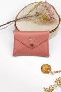 Mini pochette cuir - Coeur Pampa