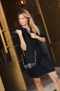 Portefeuille & mini sac cuir - Harold - cuir Croco noir