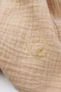 lange double gaze de coton broderie doré Barnabé aime le café