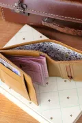 portefeuille homme cuir marron 3 volets intérieur Liberty Barnabé aime le café made in france