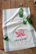 TORCHON DE CUISINE SÉRIGRAPHIÉ - Hortensia