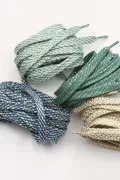 Lacets de chaussures lurex - Lagune