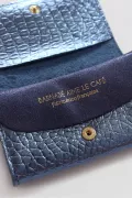 portefeuille kate compact cuir fantaisie bleu multi compartiment barnabé aime le café