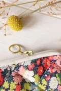 housse ordinateur molletonnée Liberty zip solide barnabé aime le café made in france