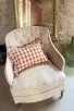 Coussin avec volant - vichy argile