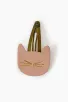 Barrette clic-clac cuir - Chat Sugar