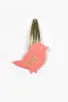 Barrette clic-clac cuir - Flamingo