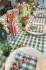 nappe vichy carreaux verts 2m50 broderie bon appetit