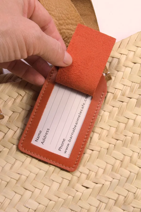 Etiquette de bagage cuir - Tomette