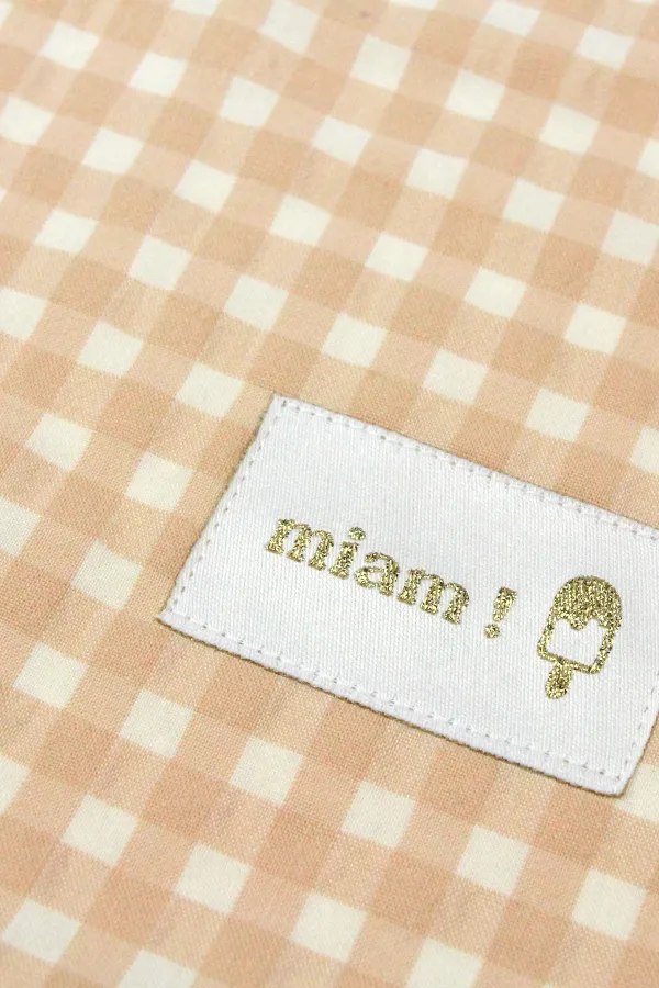 zoom bavoir cantine carreau Barnabé aime le café made in france