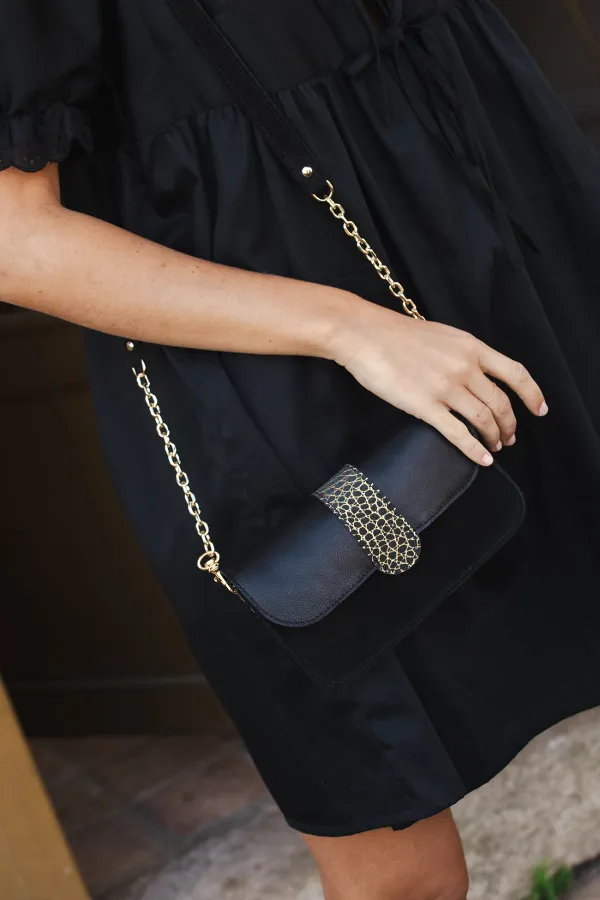 Portefeuille & sac - Harold - Croco noir