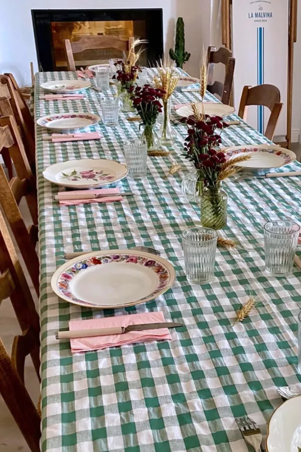 nappe verte carreaux vichy