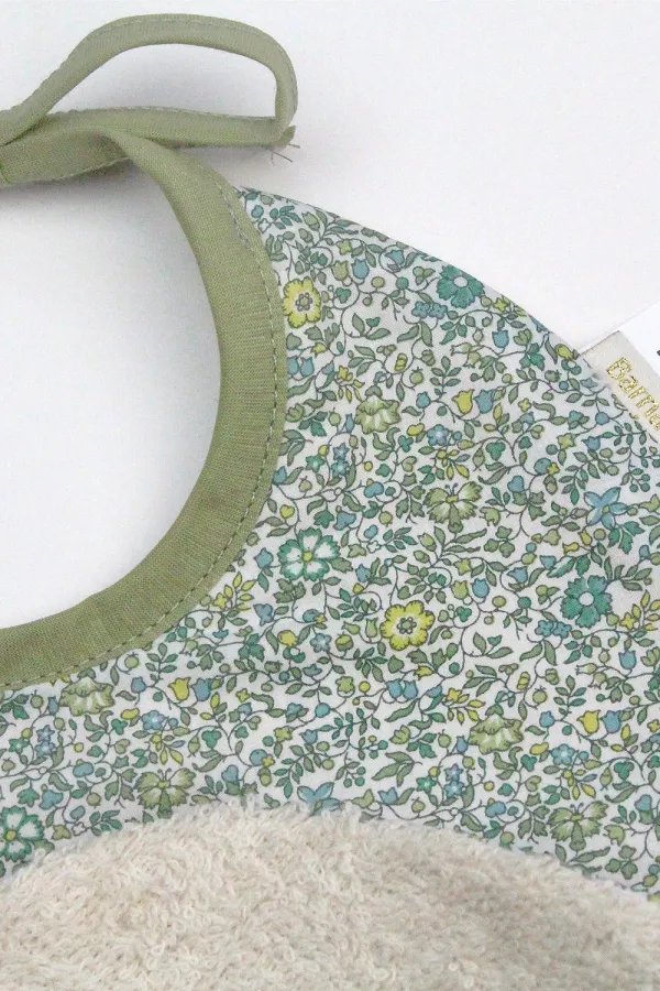 Bavoir Barnabé aime le café éponge Liberty made in France