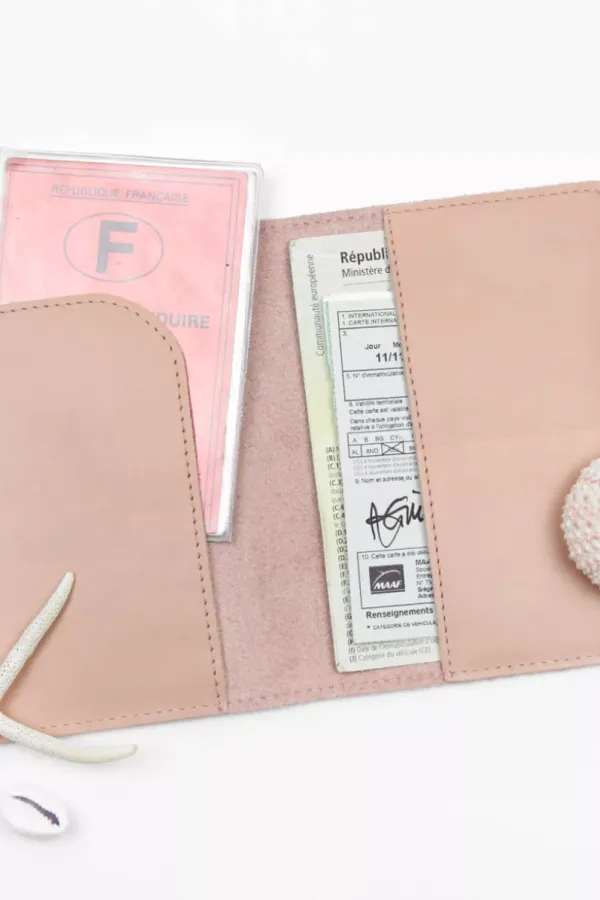 Etui papiers voiture cuir - Sugar