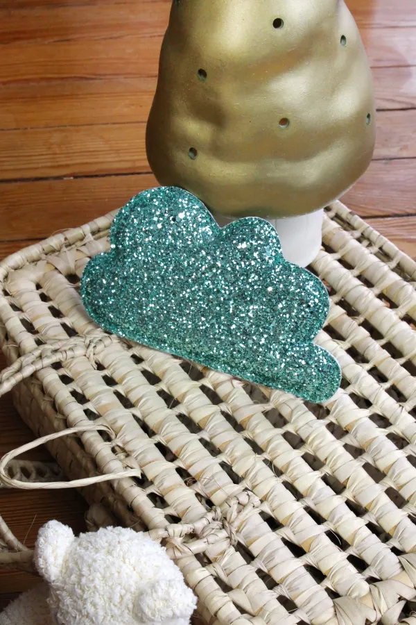 Déco paillettes - Nuage lagon