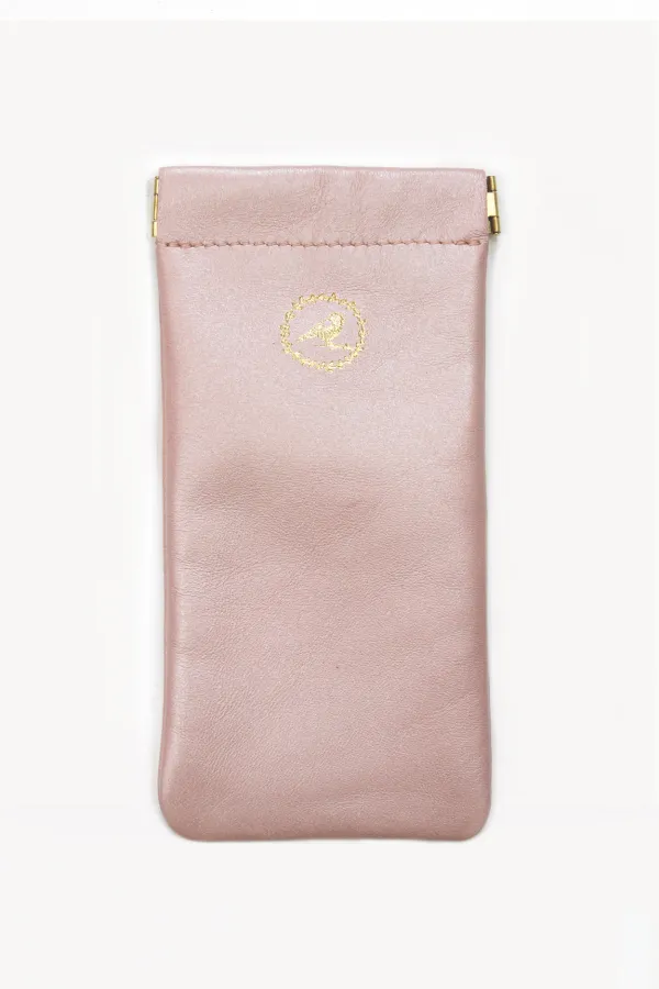 Etui lunettes - Rose nacré