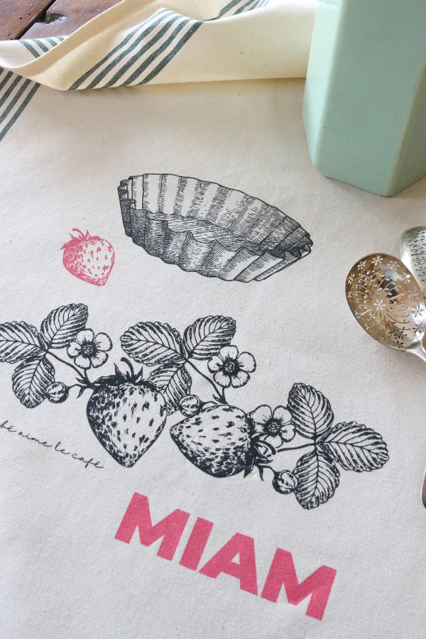 TORCHON DE CUISINE SÉRIGRAPHIÉ - Tartelette