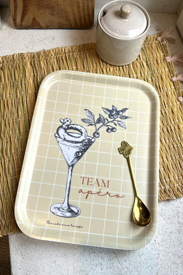 Plateau en bois de bouleau - Team apéro